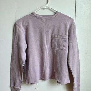 Universal Thread Lavender Long Sleeve Tee Cropped